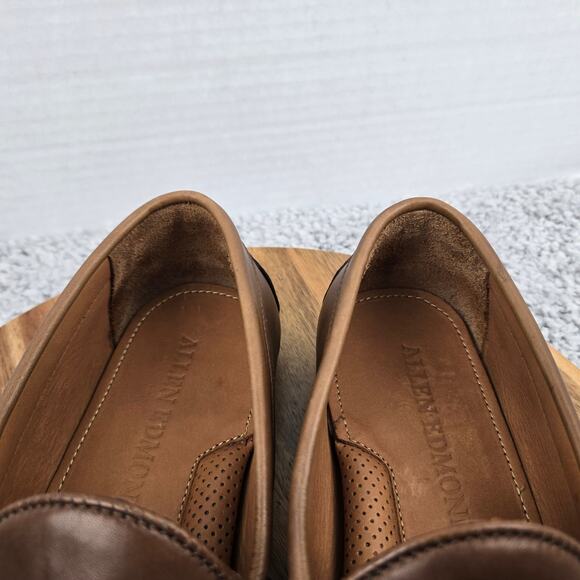 Allen Edmonds Mens 8.5D Sebastian Brown Leather Business Driving Horsebit Loafer main image 4
